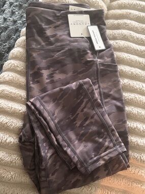 Laundry by Shelli Segal Brown Camo High-Waist Leggings XL